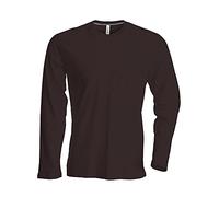 Kariban Herren T-Shirt Langarm Von notrash2003 (L, Chocolate)