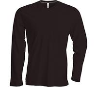 Kariban Herren T-Shirt Langarm Von notrash2003 (M, Chocolate)