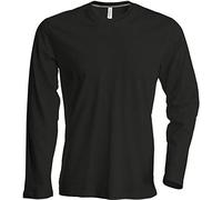 Kariban Herren T-Shirt Langarm Von notrash2003 (M, Schwarz)