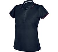 Kariban- Polo de manga corta con ribetes de diferente color para mujer