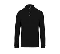 Kariban - Polo de Punto de Jersey de Manga Larga para Hombre