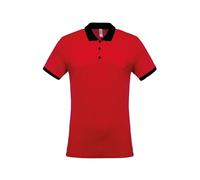 Kariban Polo piqué en dos tonos para hombre caballero (RW7107) UTRW7107_1