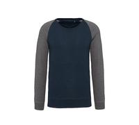 Kariban sudadera orgánica de dos tonos k491 - hombre casual de manga larga