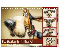 Karikatur trifft Hund. Ein Blick auf charmante Vierbeiner (Tischkalender 2026 DIN A5 quer), CALVENDO Monatskalender: Künstlerische Karikaturen von charmanten Charakterköpfen verschiedenster Hunde.