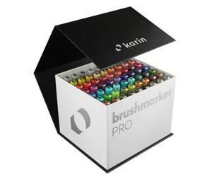 Karin HQ0003 Mega Caja Brush Marcador Pro brushpens a base de agua Adecuado para pintar, dibujar y mano Lettering Multicolor