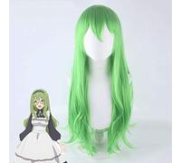 ¡Karin Wig Princess Connect! Re: Dive Green Long Curl Pelo De Fibra Resistente Al Calor Peluca Princess Connect Karin Disfraz Cosplay Pelucas Pl-747