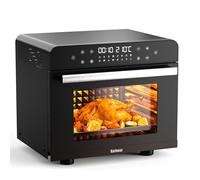 Karinear Freidora de aire caliente 36 L, Mini horno con aire caliente, Con 16 programas, Acero inoxidable con puerta de cristal doble, 40~230 °C, 220V~240V, 1800 W.
