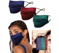 Karizma Beverly Hills Silk Face Mask 3 Pack. Jewel Tones Fashionable Face Mask para mujeres. Facera de mascarilla de masa de tela lavable. Mscaras d
