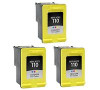 Karl Aiken 3X - Cartuchos de tinta HP 110 110xl CB304A compatibles con HP Photosmart A510, A516, A526, A528, A532, A536, A610, A612, A617, A618