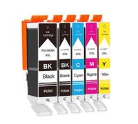 Karl Aiken 5PACK PGI-580 CLI-581 XXL - Cartuchos de Tinta compatibles con Canon TR8550 TR7550 TS6150 TS6151 TS6250 TR 7550 TR 8550 TS 6150 TS9550 TS9551C