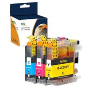 Karl Aiken LC22UXL - Cartuchos de tinta para impresora Brother LC22U XL (3 (1 cian, 1 magenta y 1 amarillo)