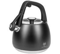 KARL HAUSMANN Hervidor de Agua para Inducción - 2.2L - Negro Tetera de Acero Inoxidable con Silbato y Asa que No se Calienta - Para Induccion, Gas y Vitroceramica - Chaleira