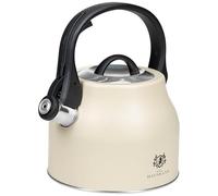 KARL HAUSMANN Hervidor de Agua para Inducción - 2.3L - Crema Tetera de Acero Inoxidable con Silbato y Asa que No se Calienta - Para Induccion, Gas y Vitroceramica - Chaleira
