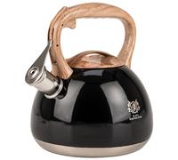 KARL HAUSMANN Hervidor de Agua para Inducción - 3L - Negro Tetera de Acero Inoxidable con Silbato y Asa que No se Calienta - Para Induccion, Gas y Vitroceramica - Chaleira