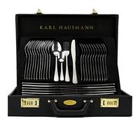 KARL HAUSMANN Juego de Cubiertos para 12 Personas - 72 Piezas - Cubertería de Acero Inoxidable 18/0 - Estuche de Regalo, Apto Lavavajillas - Cuberterias Completas - Talheres aco Inocidavel