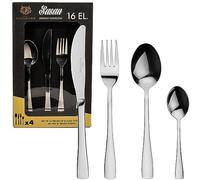 KARL HAUSMANN Juego de Cubiertos para 4 Personas - 16 Piezas - Cuberteria de Acero Inoxidable 18/0 - Estuche de Regalo, Apto Lavavajillas - Cuberterias Completas - Talheres aco Inocidavel