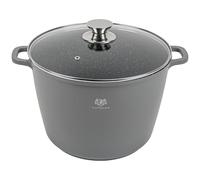 KARL HAUSMANN Olla Antiadherente 24 cm 6 L, Inducción, GRANT | Cacerola de aluminio antiadherente PFLUON COOKMARK MARBLE, con tapa, para cocinas de inducción y horno hasta 200°C