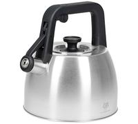 KARL HAUSMANN Tetera inducción 2,5 L acero inoxidable plateado con silbato | Tetera para gas y vitrocerámica - tapa extraíble, asa aislante, base Ø 14,0 cm, para hervir agua