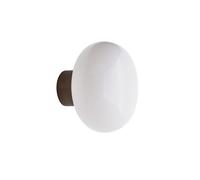 Karl-Johan Lámpara de Pared Ø23 Vidrio Opal & Roble Ahumado