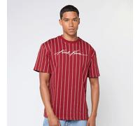 Karl Kani Autograph Pinstripe Jersey Boxy T-Shirt rojo S