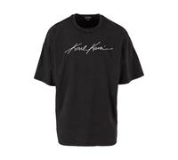 Karl Kani KK Autograph Washed Boxy Tee, Negro , S Grande Alto