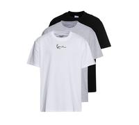 Karl Kani Camiseta 'Essential' gris moteado / negro / blanco L gris moteado / negro / blanco