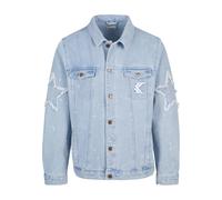 Karl Kani Chaqueta de entretiempo azul claro / blanco L azul claro / blanco