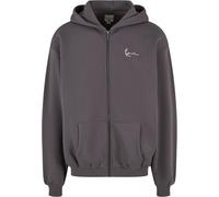 Karl Kani Sudadera con cremallera 'Essential' color barro / blanco XS color barro / blanco