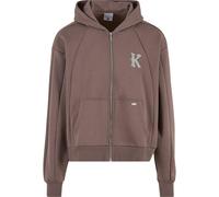 Karl Kani Sudadera con cremallera marrón / gris M marrón / gris