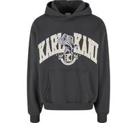 Karl Kani OG Eagle Print OS - Sudadera con capucha, Anthracite/Light Sand, XL Grande
