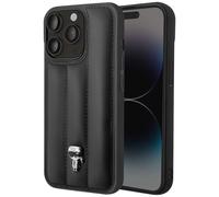 Karl Lagerfeld Apple iPhone 14 Pro Max Funda PU Puffy Ikonik Pins, Negro