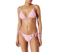 Karl Lagerfeld B.V Ikon Icono Stripe Triangle Top, Blanco y Rosa a Rayas, S Mujeres