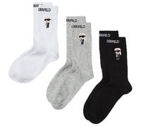 Karl Lagerfeld B.V Ikon Socks (3 Pack) Calcetín Multipack, Negro/Blanco/Gris, 39 Mujeres