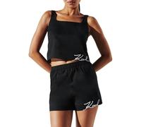 Karl Lagerfeld B.V Karl Signature Crop Top, Negro, M Mujeres