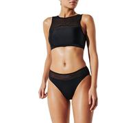 Karl Lagerfeld B.V Karl Signature High Bikini Top, Negro, XS Mujeres
