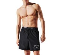 KARL LAGERFELD B.V Rue St Guillame Elastic Medium Boardshorts Pantalones Cortos de Tabla, Negro, S Hombres