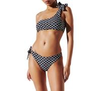 Karl Lagerfeld B.V Tie Rio Bottom, Black, Karl Lagerfeld Monogram-Monograma Negro y Blanco, XS Mujeres