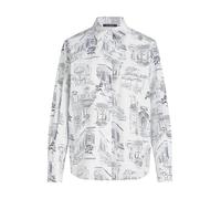 Karl Lagerfeld Blusa 'KL x Jorge Parra' azul oscuro / negro / blanco S azul oscuro / negro / blanco