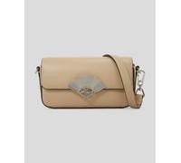 Karl Lagerfeld Bolso bandolera pequeño k/signature fan. Beige