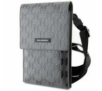 Karl Lagerfeld Bolso KLWBSAMSMG Plata Saffiano Mongram Plaque