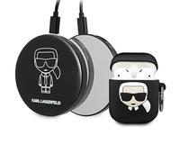 Karl Lagerfeld Bundle Ikonik Zestaw - Funda para Apple Airpods 1 2 Power Bank z lusterkiem