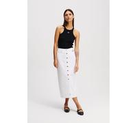 Karl Lagerfeld Button White Denim Skirt White Denim Talla: M | Faldas Midi Outlet | Mujer | Azul