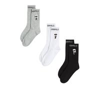 Karl Lagerfeld Calcetines piel / gris moteado / negro / blanco 35-38 piel / gris moteado / negro / blanco