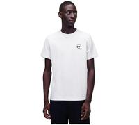 KARL LAGERFELD Camiseta Básica Ikon con Avatar Engomado Color Blanco (FR/ES, Letras, M, Regular, Regular, Blanco)
