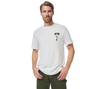 Karl Lagerfeld Camiseta clásica de Karl Character Manga Corta Cuello Redondo, Jardín Blanco/Opulento, L para Hombre