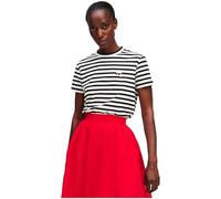 KARL LAGERFELD Camiseta de Rayas Ikon de Corte Cuadrado (FR/ES, Letras, M, Regular, Regular, Negro)