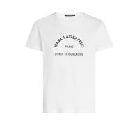 Karl Lagerfeld Camiseta 'Rue St-Guillaume' negro / blanco L negro / blanco