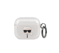 Karl Lagerfeld Carcasa para Auriculares Glitter Chic, Blanco