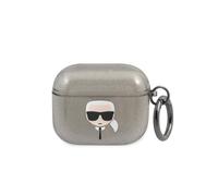 Karl Lagerfeld Carcasa para Auriculares Glitter Chic en TPU, / Plata