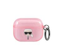 Karl Lagerfeld Carcasa para Earbuds Pro Glitter Chic, Rosa
